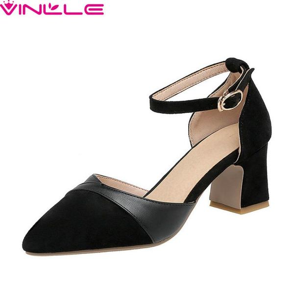vinlle 2020 pointed toe hollow women pumps patchwork flock pu fashion ladies shoes buckle square high heels big size 34-43, Black
vinlle 2020 pointed toe hollow women pumps patchwork flock pu fashion ladies shoes buckle square high heels big size 34-43, Black