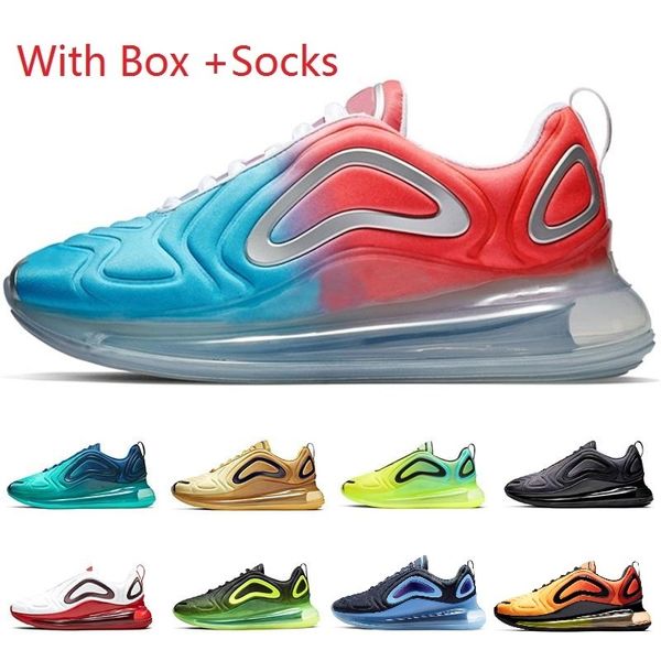 with box 720 running shoes full cushioned air men women neon triple black max carbon grey 72c metallic silver chaussures sneakers 36-45
with box 720 running shoes full cushioned air men women neon triple black max carbon grey 72c metallic silver chaussures sneakers 36-45