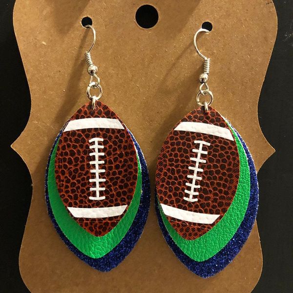 fashion-layer football 3d glitters sequins faux leather teardrop earrings color layered school spirit earrings cheer sport jewelry, Silver
fashion-layer football 3d glitters sequins faux leather teardrop earrings color layered school spirit earrings cheer sport jewelry, Silver