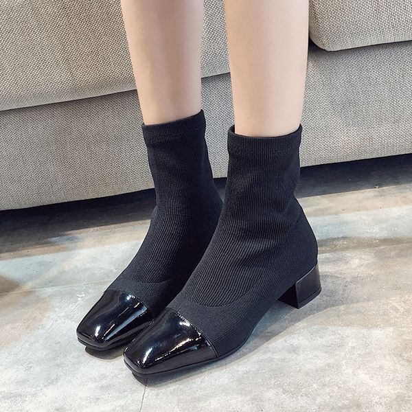 tangnest new solid ankle boots women slip on med heel boots knitting winter warm women lady square toe shoes xwx6882, Black
tangnest new solid ankle boots women slip on med heel boots knitting winter warm women lady square toe shoes xwx6882, Black