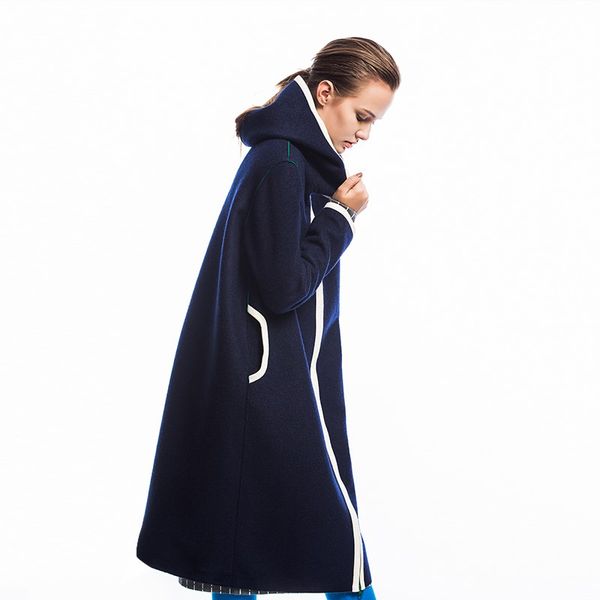 women new arrivals 2019 autumn winter brief casual loose woollen jacket ladies thicken warm medium long hooded coat outerwear, Black
women new arrivals 2019 autumn winter brief casual loose woollen jacket ladies thicken warm medium long hooded coat outerwear, Black