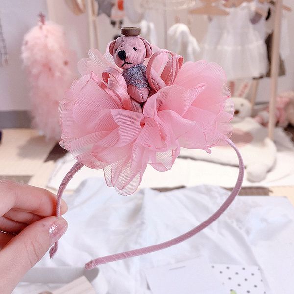 korean style children cute headbands pink cartoon bear organza bow flowers hairbands for girl fashion hair accessories, Slivery;white
korean style children cute headbands pink cartoon bear organza bow flowers hairbands for girl fashion hair accessories, Slivery;white