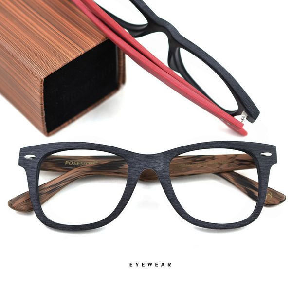 hdcrafter glasses frame for custom optical prescription glasses clear lenses man classic large wooden full-rim frame myopia, Black
hdcrafter glasses frame for custom optical prescription glasses clear lenses man classic large wooden full-rim frame myopia, Black
