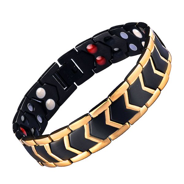 mens titanium steel magnetic therapy bracelet with double strong magnets for arthritis pain relief, Black
mens titanium steel magnetic therapy bracelet with double strong magnets for arthritis pain relief, Black