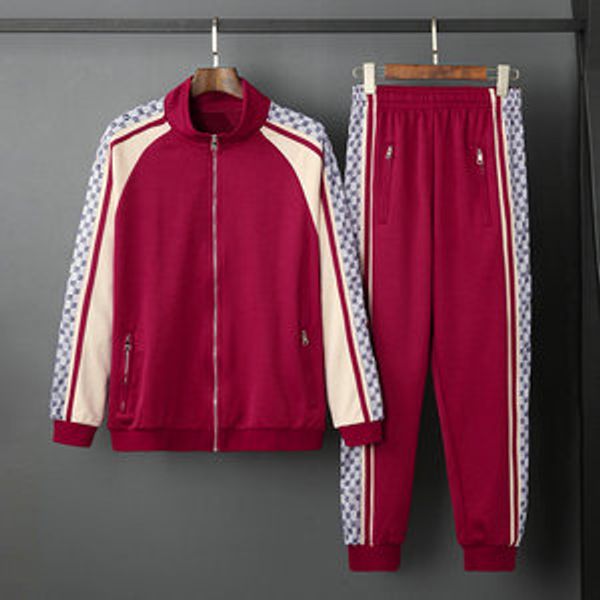 2019 spring designer mens tracksuits brand clothing striped patchwork tracksuit letter zipper cotton suit sweatshirt jacket coat, Gray
2019 spring designer mens tracksuits brand clothing striped patchwork tracksuit letter zipper cotton suit sweatshirt jacket coat, Gray