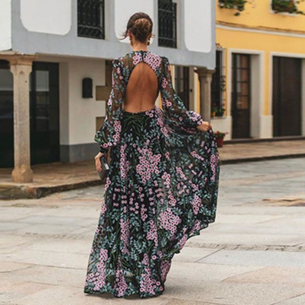 maxi vestido 2020 casual de manga larga sin espalda vestido largo estampado floral mujeres verano boho vestido o-cuello vestidos elegantes, Black;gray
maxi vestido 2020 casual de manga larga sin espalda vestido largo estampado floral mujeres verano boho vestido o-cuello vestidos elegantes, Black;gray