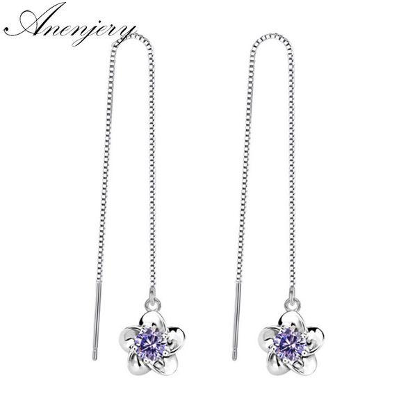 anenjery simple fashion 925 sterling silver zircon plum blossom flower drop earrings box chain long tassel ear line s-e236
anenjery simple fashion 925 sterling silver zircon plum blossom flower drop earrings box chain long tassel ear line s-e236