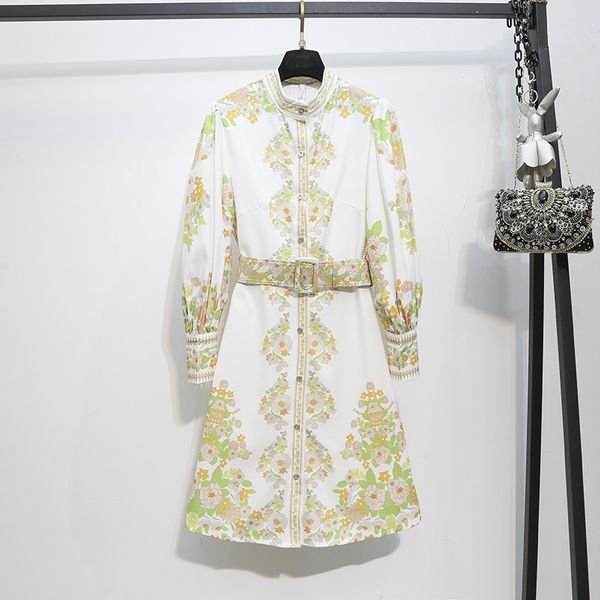 2020 autumn print dress long sleeve female elegant sashes dresses o-neck women casual royal lady dress slim, White
2020 autumn print dress long sleeve female elegant sashes dresses o-neck women casual royal lady dress slim, White