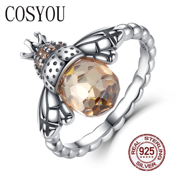 cosyou 100% authentic 925 sterling silver orange wing animal bee finger ring for woman sterling silver jewelry christmas scr025, Golden;silver
cosyou 100% authentic 925 sterling silver orange wing animal bee finger ring for woman sterling silver jewelry christmas scr025, Golden;silver