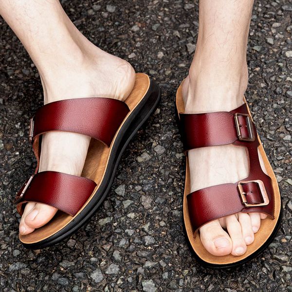 summer leather sandals men fashion quality gladiator beach sandals slippers flip flopszapatillas hombre men casual, Black
summer leather sandals men fashion quality gladiator beach sandals slippers flip flopszapatillas hombre men casual, Black