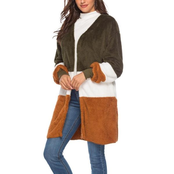 women's wool & blends 2021 autumn winter women long sleeve coat knit cardigan loose casual outerwear, Black
women's wool & blends 2021 autumn winter women long sleeve coat knit cardigan loose casual outerwear, Black