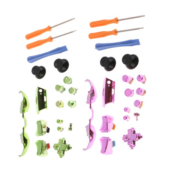 36-in-1 controller buttons replacement kit full button set for microsoft xbox one elite parts, pink green 
36-in-1 controller buttons replacement kit full button set for microsoft xbox one elite parts, pink green