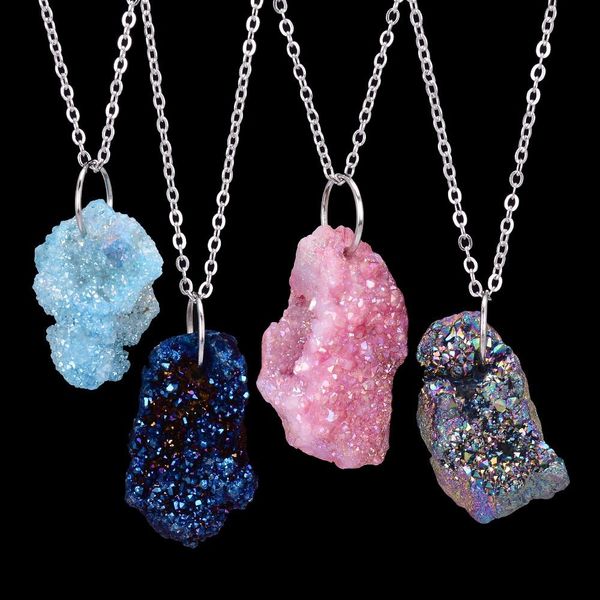 нерегулярные натуральный камень кварц кристалл подвески ожерелье drusy druzy серебряный цвет цепи заявление ожерелье для женщин, Silver
нерегулярные натуральный камень кварц кристалл подвески ожерелье drusy druzy серебряный цвет цепи заявление ожерелье для женщин, Silver
