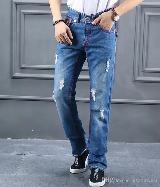 fashion brand mens jeans true ripped red line design slim jeans man biker distressed long pencil pants hommes blue jeans
fashion brand mens jeans true ripped red line design slim jeans man biker distressed long pencil pants hommes blue jeans