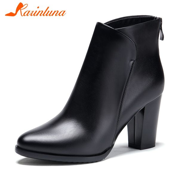karin brand new women's genuine leather ladies high heels shoes woman casual party office autumn spring ankle boots women, Black
karin brand new women's genuine leather ladies high heels shoes woman casual party office autumn spring ankle boots women, Black