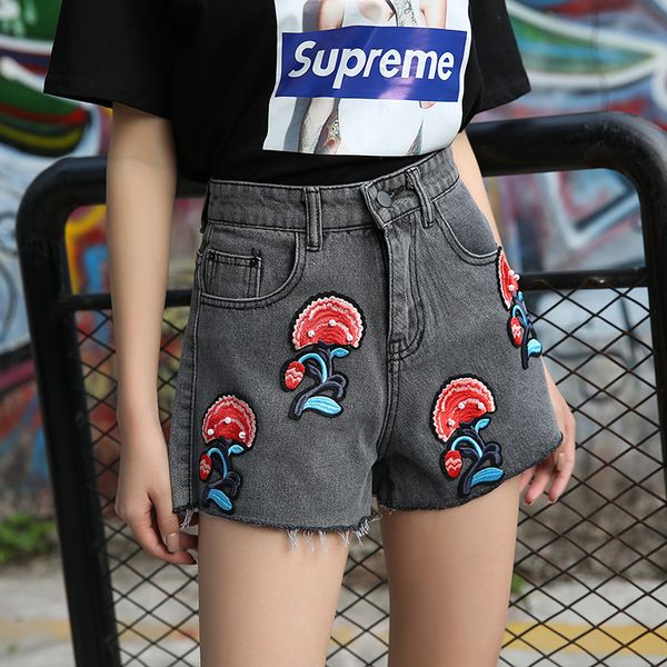 embroidery pockets women denim shorts washed high waist jean shorts women summer skinny femme, Blue
embroidery pockets women denim shorts washed high waist jean shorts women summer skinny femme, Blue