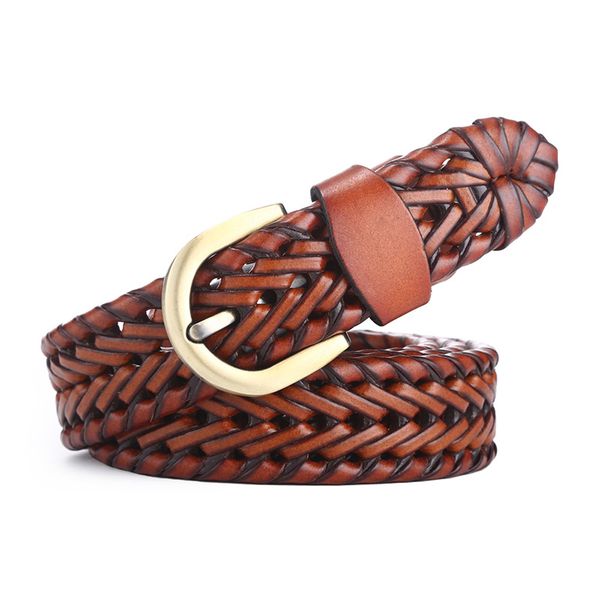 retro weave style belt fashion design leather waist strap good quality casual jeans pants belts golden buckle belt, Black;brown
retro weave style belt fashion design leather waist strap good quality casual jeans pants belts golden buckle belt, Black;brown