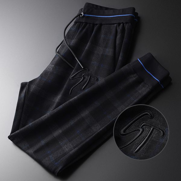 minglu autumn winter men pants luxury velvet plaid elastic waist man pants fashion embroidery slim fit men's trousers plus size, Black
minglu autumn winter men pants luxury velvet plaid elastic waist man pants fashion embroidery slim fit men's trousers plus size, Black