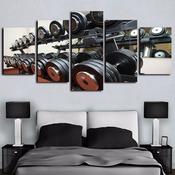 5 panels gym dumbbells fitness equipment artwork giclee canvas print modern abstract pictures paintings on canvas home decor
5 panels gym dumbbells fitness equipment artwork giclee canvas print modern abstract pictures paintings on canvas home decor