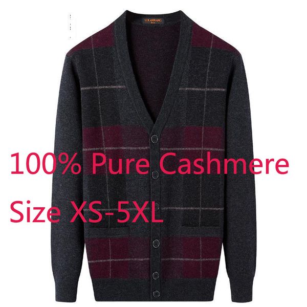 new cardigan 100% pure cashmere autumn winter casual computer knitted v-neck plaid plus size xs s mlxl2xl3xl4xl 5xl, White;black
new cardigan 100% pure cashmere autumn winter casual computer knitted v-neck plaid plus size xs s mlxl2xl3xl4xl 5xl, White;black