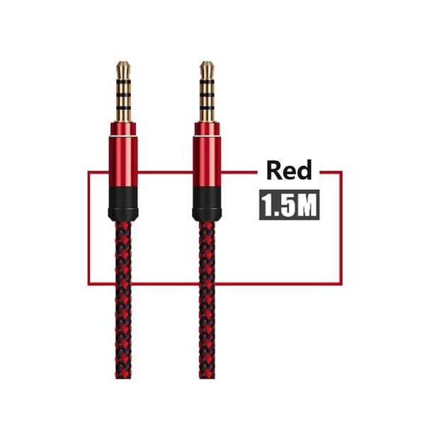 3.5mm AUX AUXILIARY CORD 1.5M/5FT Male to Male Stereo Audio Cable for PC MP3 CAR 120pcs
3.5mm AUX AUXILIARY CORD 1.5M/5FT Male to Male Stereo Audio Cable for PC MP3 CAR 120pcs