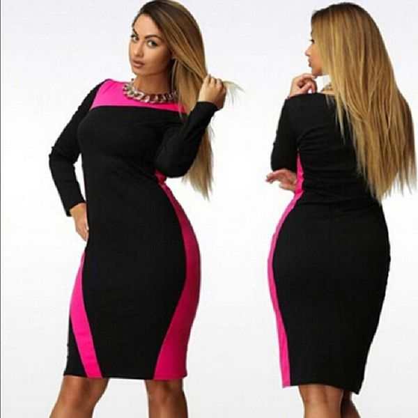 autumn spring knee-length dress geometric splicing long sleeve dress womens elegant dresses vestidos festa female, Black;gray
autumn spring knee-length dress geometric splicing long sleeve dress womens elegant dresses vestidos festa female, Black;gray