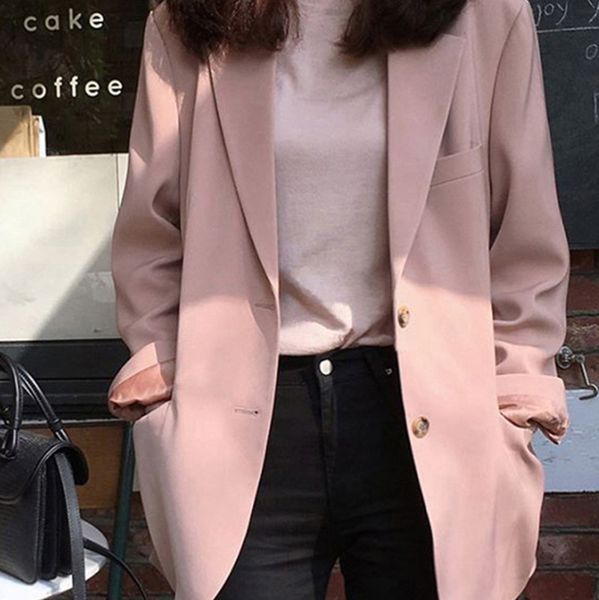 lanmrem 2020 spring new casual fashion women loose plus temperament solid color single-breasted long-sleeved blazer tc800, White;black
lanmrem 2020 spring new casual fashion women loose plus temperament solid color single-breasted long-sleeved blazer tc800, White;black