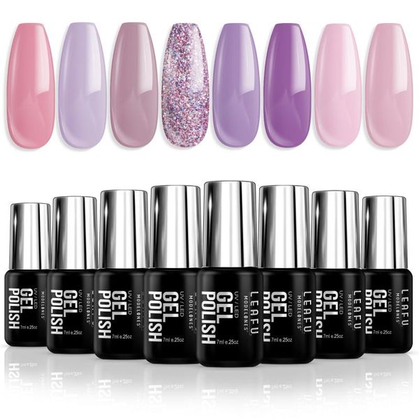modelones 8pcs/lot purple color series led nail gel polish color led gel nail enamel semi permanent nude kits, Red;pink
modelones 8pcs/lot purple color series led nail gel polish color led gel nail enamel semi permanent nude kits, Red;pink