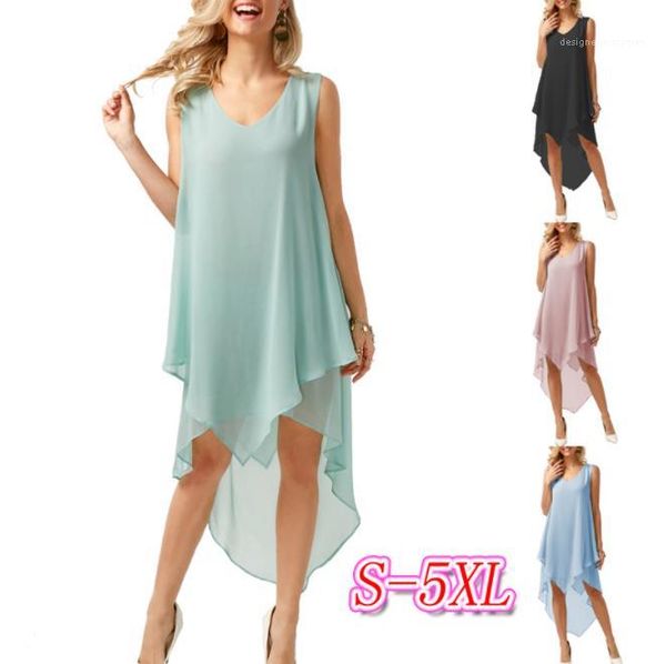solid color sleeveless v neck asymmetrical dresses elegant style womens summer dresses plus size womens chiffon dresses fashion, Black;gray
solid color sleeveless v neck asymmetrical dresses elegant style womens summer dresses plus size womens chiffon dresses fashion, Black;gray