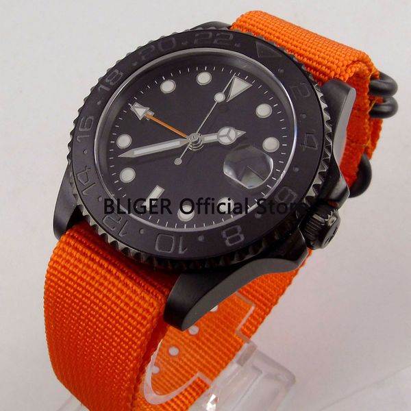 sport sapphire crystal 40mm big face men's watch ceramic bezel black pvd coated watchcase gmt function automatic movement watch, Slivery;brown
sport sapphire crystal 40mm big face men's watch ceramic bezel black pvd coated watchcase gmt function automatic movement watch, Slivery;brown