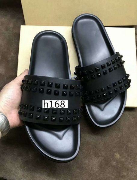 donna studded red bottom slippers designer willow nails soft bottom rubber slippers men nail shoeswith boxs, Black
donna studded red bottom slippers designer willow nails soft bottom rubber slippers men nail shoeswith boxs, Black