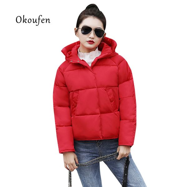okoufen новые 2019 зимнее пальто женщины короткая куртка с капюшоном сыпучие хлопка пальто женщин, Black
okoufen новые 2019 зимнее пальто женщины короткая куртка с капюшоном сыпучие хлопка пальто женщин, Black