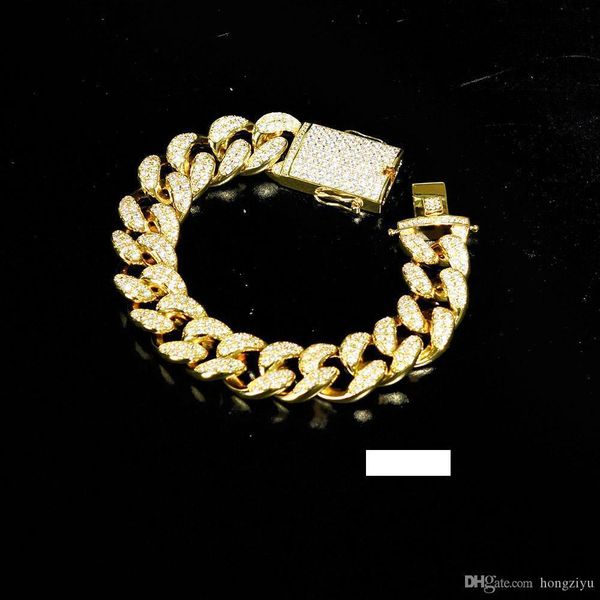 20mm men zircon cuban link bracelet hip hop jewelry gold thick heavy copper material iced out cz chain 7''-9, Black
20mm men zircon cuban link bracelet hip hop jewelry gold thick heavy copper material iced out cz chain 7''-9, Black