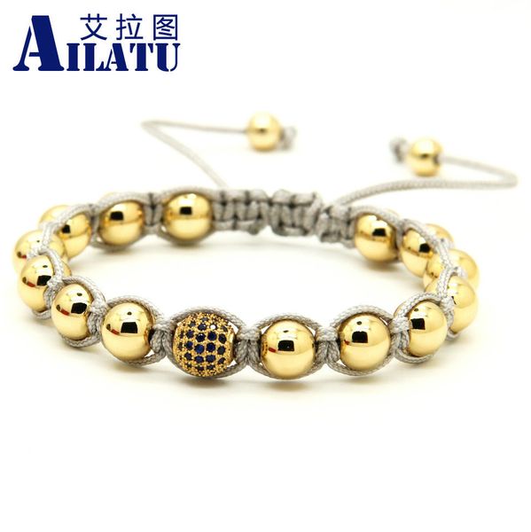 ailatu plated copper beads with 9mm blue micro paved blue cz beads macrame bracelet for men sale, Golden;silver
ailatu plated copper beads with 9mm blue micro paved blue cz beads macrame bracelet for men sale, Golden;silver