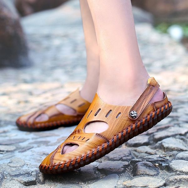 sandals genuine leather beach outdoor brand casual men sewing slippers sneakers summer shoes flip flops t200420, Black
sandals genuine leather beach outdoor brand casual men sewing slippers sneakers summer shoes flip flops t200420, Black