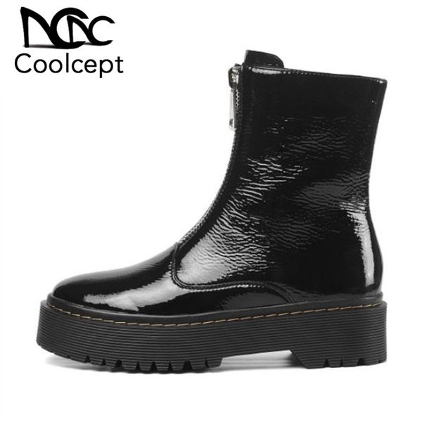 coolcept fashion thick sole ankle boots young women zipper winter warm casual shoes women party footwear size 34-40, Black
coolcept fashion thick sole ankle boots young women zipper winter warm casual shoes women party footwear size 34-40, Black