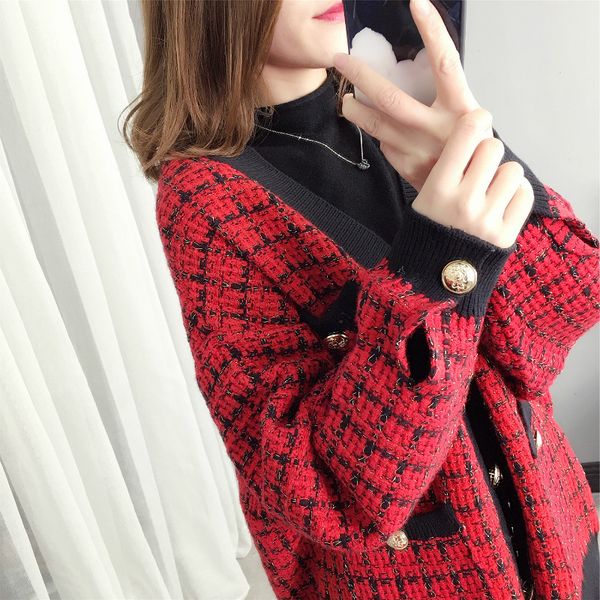 cardigan 2019 autumn and winter new coat women's large size loose v-neck coat korean sweater female, White
cardigan 2019 autumn and winter new coat women's large size loose v-neck coat korean sweater female, White