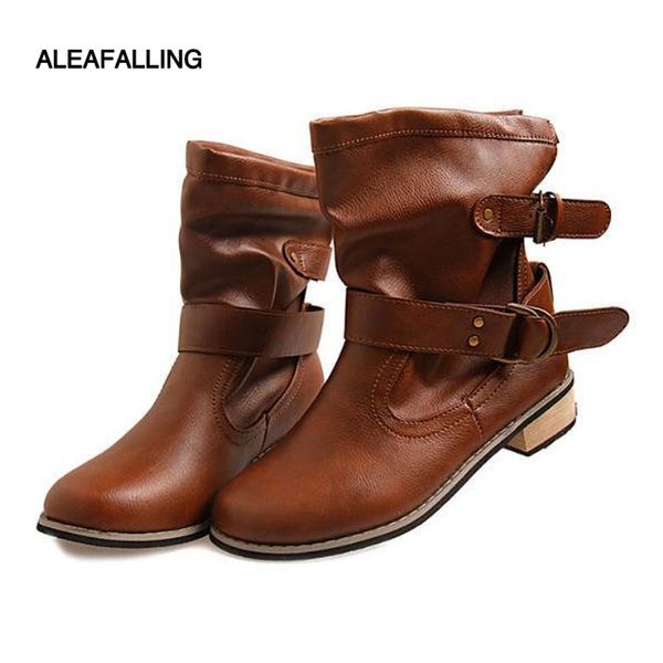 aleafalling women motorcycle boots new female spring and autumn fashion woman mature boots flat vintage buckle casual lady, Black
aleafalling women motorcycle boots new female spring and autumn fashion woman mature boots flat vintage buckle casual lady, Black