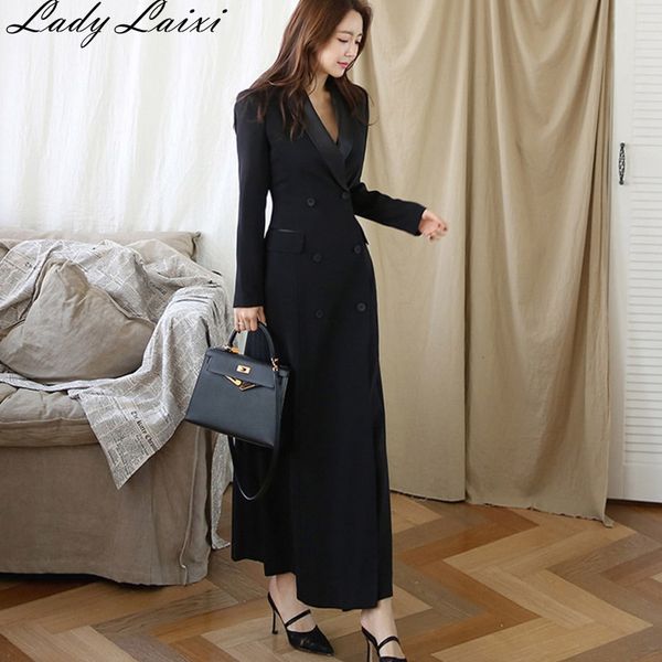 2019 autumn winter office lady runway designer women long trench coat turn-down collar double breasted coat outwear with sashes, Tan;black
2019 autumn winter office lady runway designer women long trench coat turn-down collar double breasted coat outwear with sashes, Tan;black