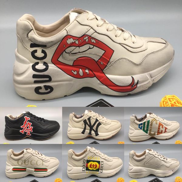 mens rhyton sneaker with mouth lip print ny yankees women luxury vintage trainer men designer mountain climbing shoes oversize sneaker, White;red
mens rhyton sneaker with mouth lip print ny yankees women luxury vintage trainer men designer mountain climbing shoes oversize sneaker, White;red
