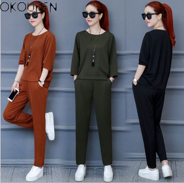 2pcs fashion women spring fall long sleeve +pants korean casual outfits sets, White
2pcs fashion women spring fall long sleeve +pants korean casual outfits sets, White