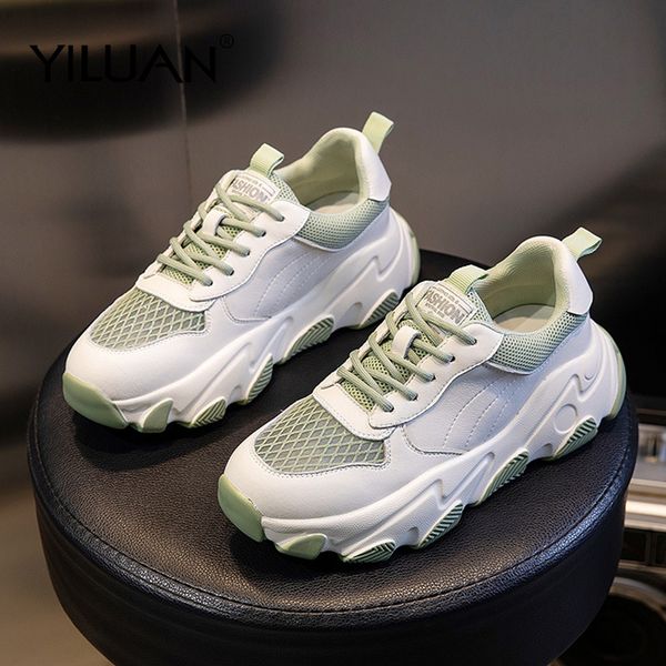 leather women's shoes sports wild flat with dad shoes mesh woman platform breathable casual single white sneakers fashion, Black
leather women's shoes sports wild flat with dad shoes mesh woman platform breathable casual single white sneakers fashion, Black