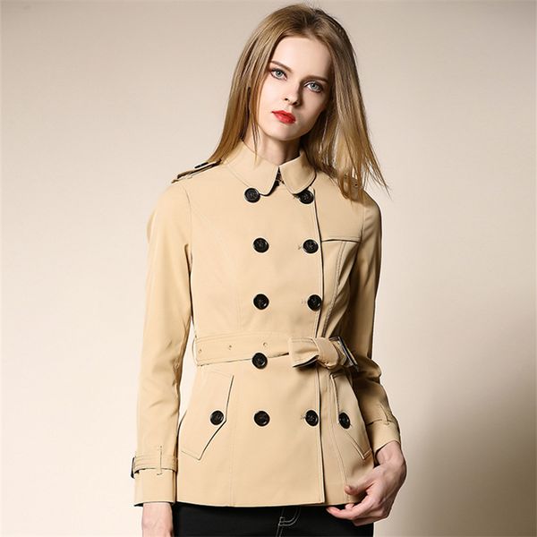 2020 spring female fashion double breasted trench coat women coat lapel short slim temperament women lr212, Tan;black
2020 spring female fashion double breasted trench coat women coat lapel short slim temperament women lr212, Tan;black