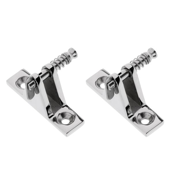 2 pieces stainless steel boat canopy rail deck hinge fitting hardware 90 degree & pin
2 pieces stainless steel boat canopy rail deck hinge fitting hardware 90 degree & pin