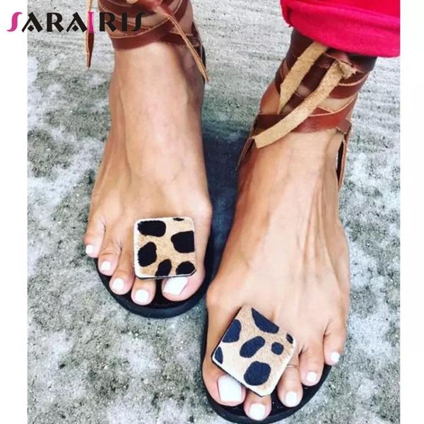 sarairis summer casual beach sandals new elegant flat sandals women concise leopard ankle wrap shoes woman, Black
sarairis summer casual beach sandals new elegant flat sandals women concise leopard ankle wrap shoes woman, Black