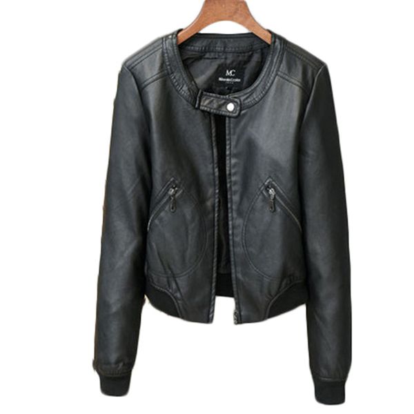new winter large size women jacket casual female faux leather lonse big size women' s pu outerwear long sleeve zippers coatsj681, Black
new winter large size women jacket casual female faux leather lonse big size women' s pu outerwear long sleeve zippers coatsj681, Black