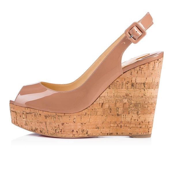 peep toe women wedge for high heels designer red bottom une plume sling 120mm pumps patent leather ladies wedding party dress eu35-42, Black
peep toe women wedge for high heels designer red bottom une plume sling 120mm pumps patent leather ladies wedding party dress eu35-42, Black