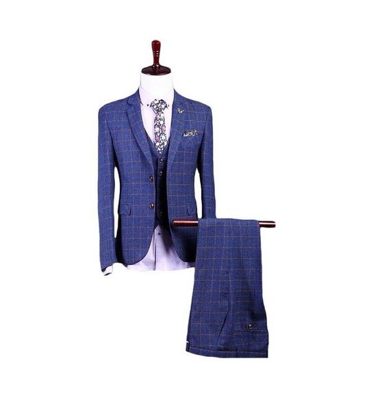 new plaid groom tuxedos blue suit slim fit men suits 3 pieces(jacket+pants+vest) wedding suits men blazer business formal dress suit, Black;gray
new plaid groom tuxedos blue suit slim fit men suits 3 pieces(jacket+pants+vest) wedding suits men blazer business formal dress suit, Black;gray