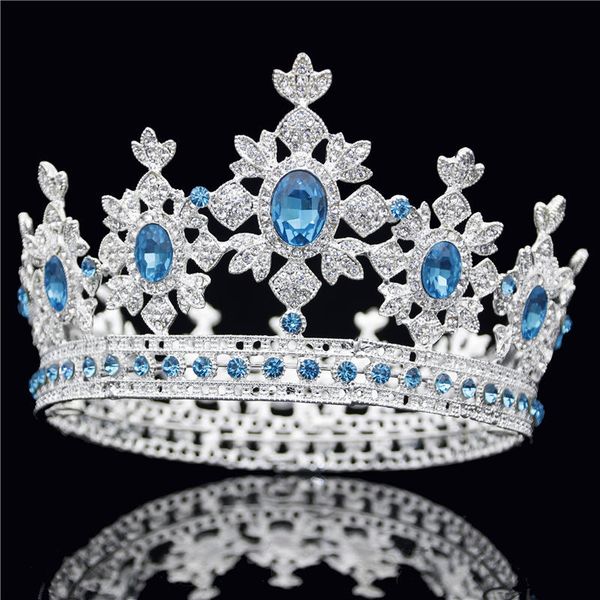 bridal crown for queen king tiara diadem blue crystal silver tiaras and crowns bride headdress wedding hair jewelry accessories, Golden;white
bridal crown for queen king tiara diadem blue crystal silver tiaras and crowns bride headdress wedding hair jewelry accessories, Golden;white