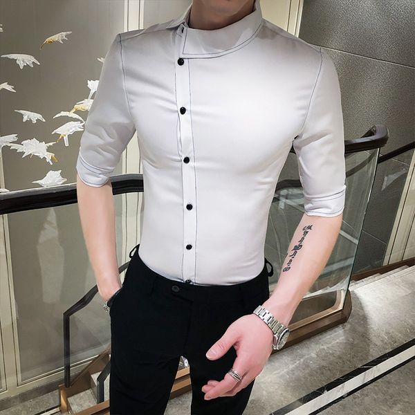 2020 новый стиль мужской высокое качество slim fit повседневная хлопчатобумажная рубашка с короткими рукавами / мужская косая пряжка дизайн, White;black
2020 новый стиль мужской высокое качество slim fit повседневная хлопчатобумажная рубашка с короткими рукавами / мужская косая пряжка дизайн, White;black